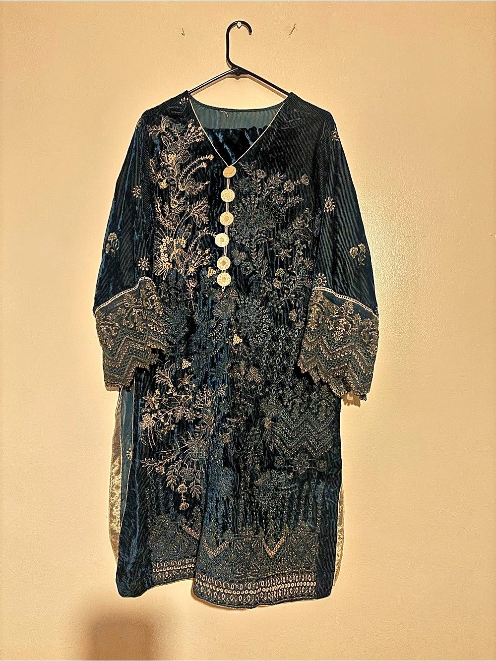 Black & Gold Embroidered Tunic